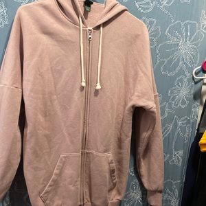 Pink oversized zip up